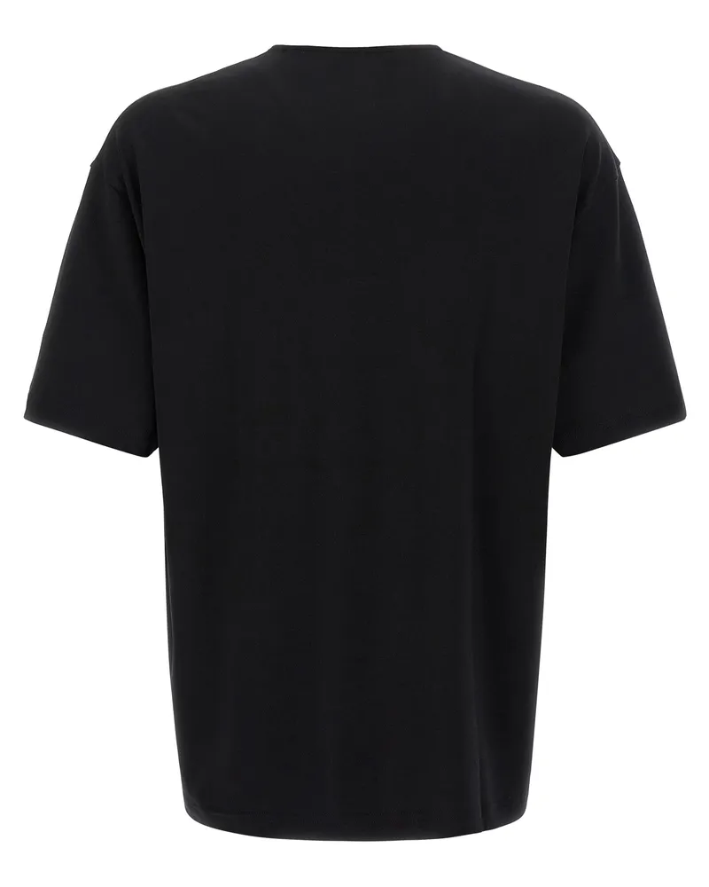 Christophe Lemaire Men's Black Cotton T-Shirt Black
