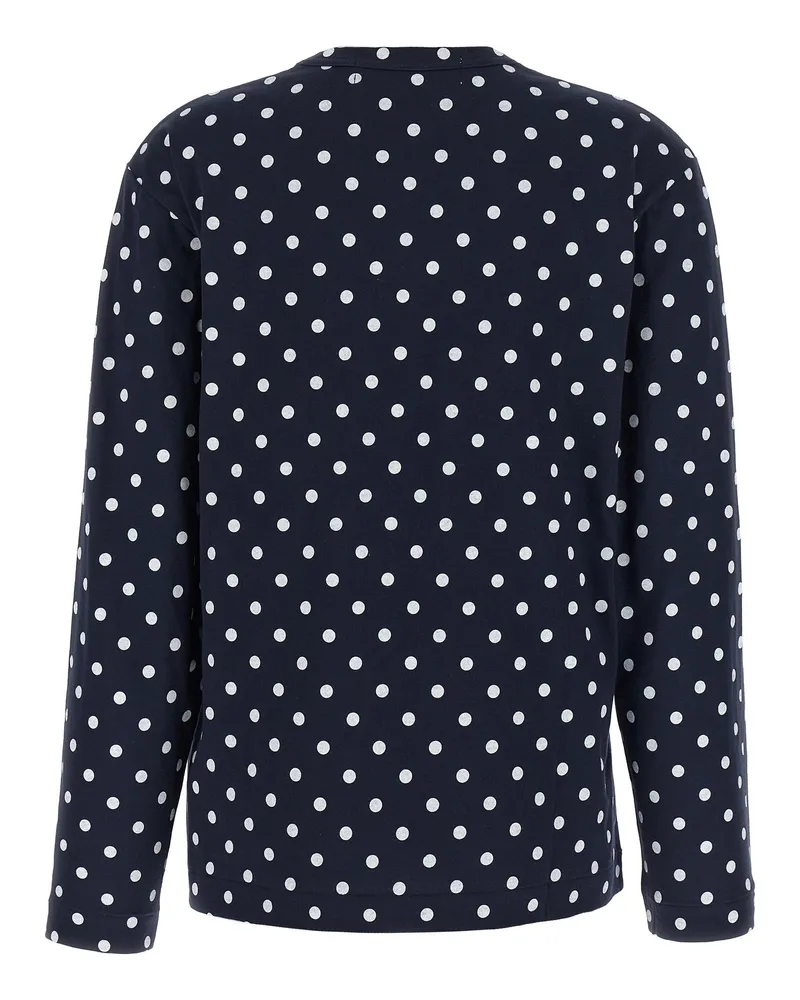 Comme des Garçons Women's Blue Cotton Long Sleeve T-Shirt Navy