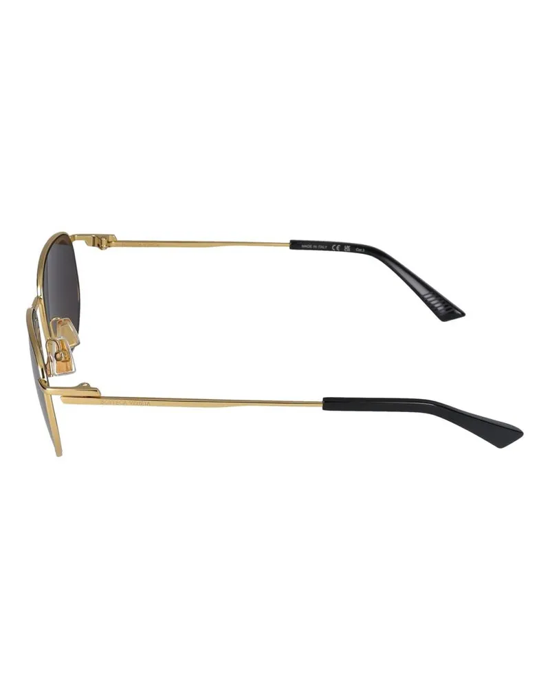 Bottega Veneta Unisex Sunglasses  Bv1301s 005 Gold Grey 19-145 Metal Gold