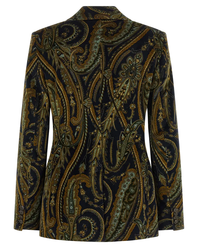 Etro Paisley Jacquard Blazer — Navy Navy
