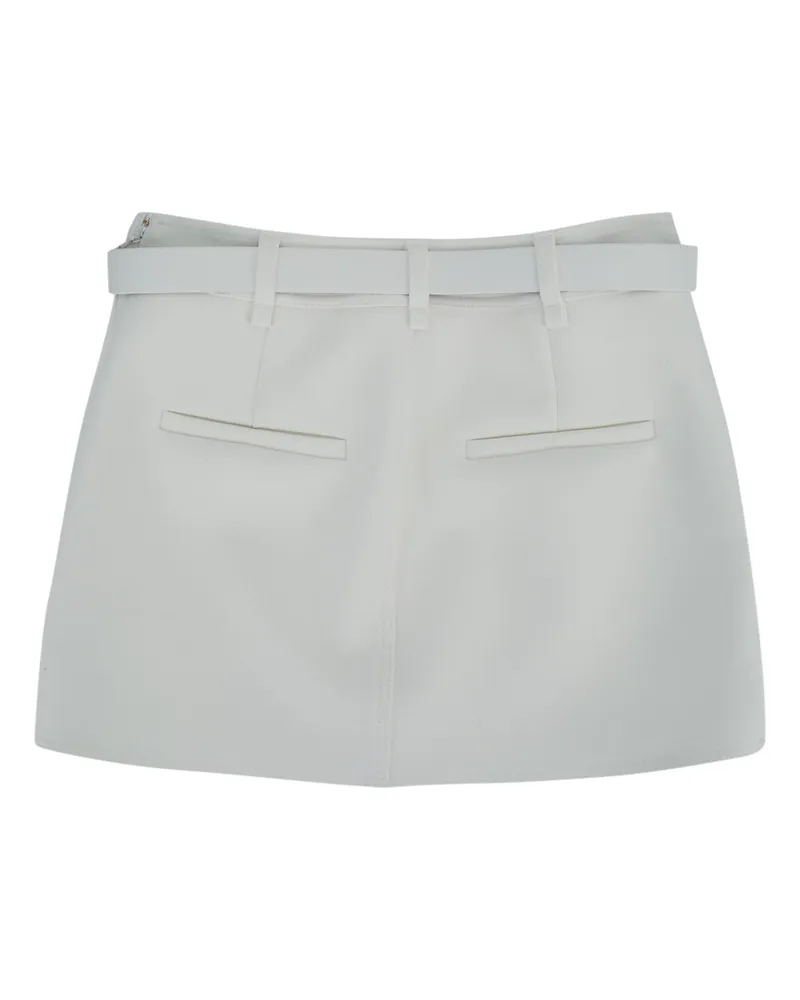Elisabetta Franchi Belt Skirt — White White