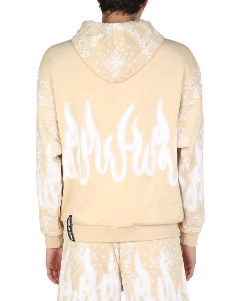 Vision Of Super Paisley Pattern Sweatshirt — Beige Beige