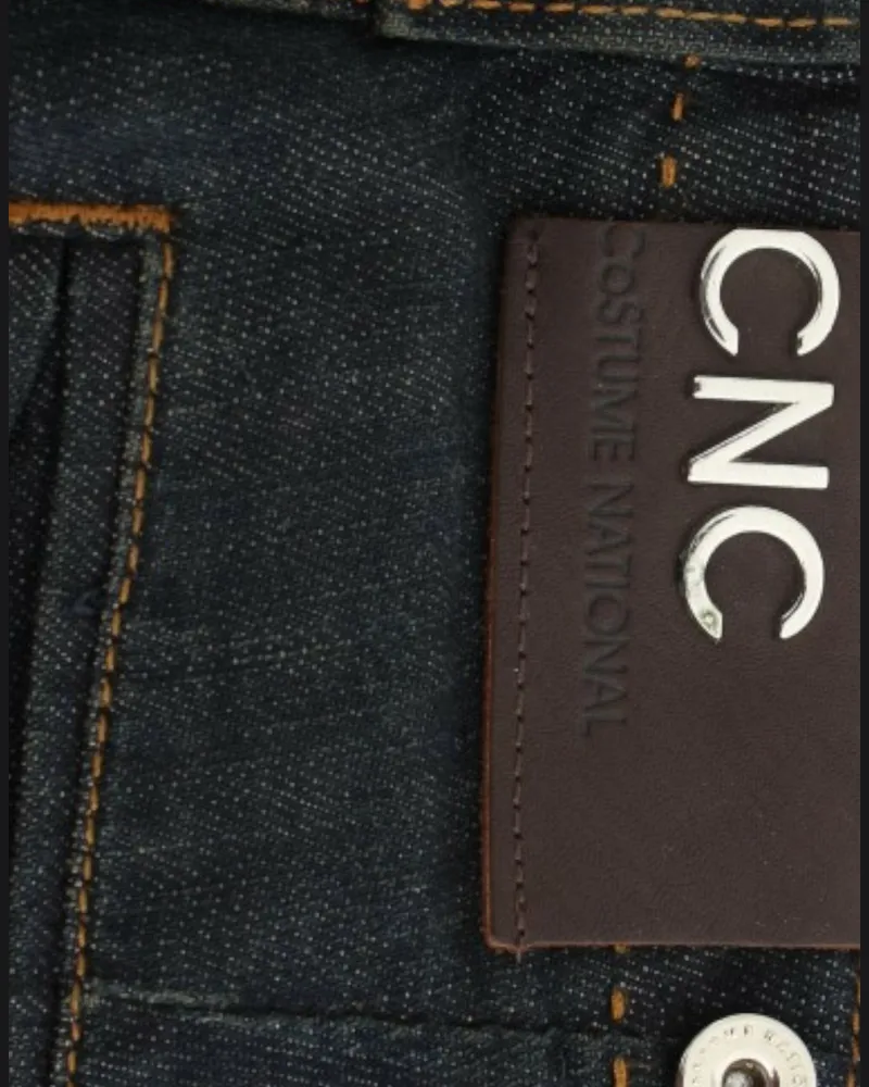CoSTUME NATIONAL Women's Blue Slim Fit Jeans Cotton Clothing Blue