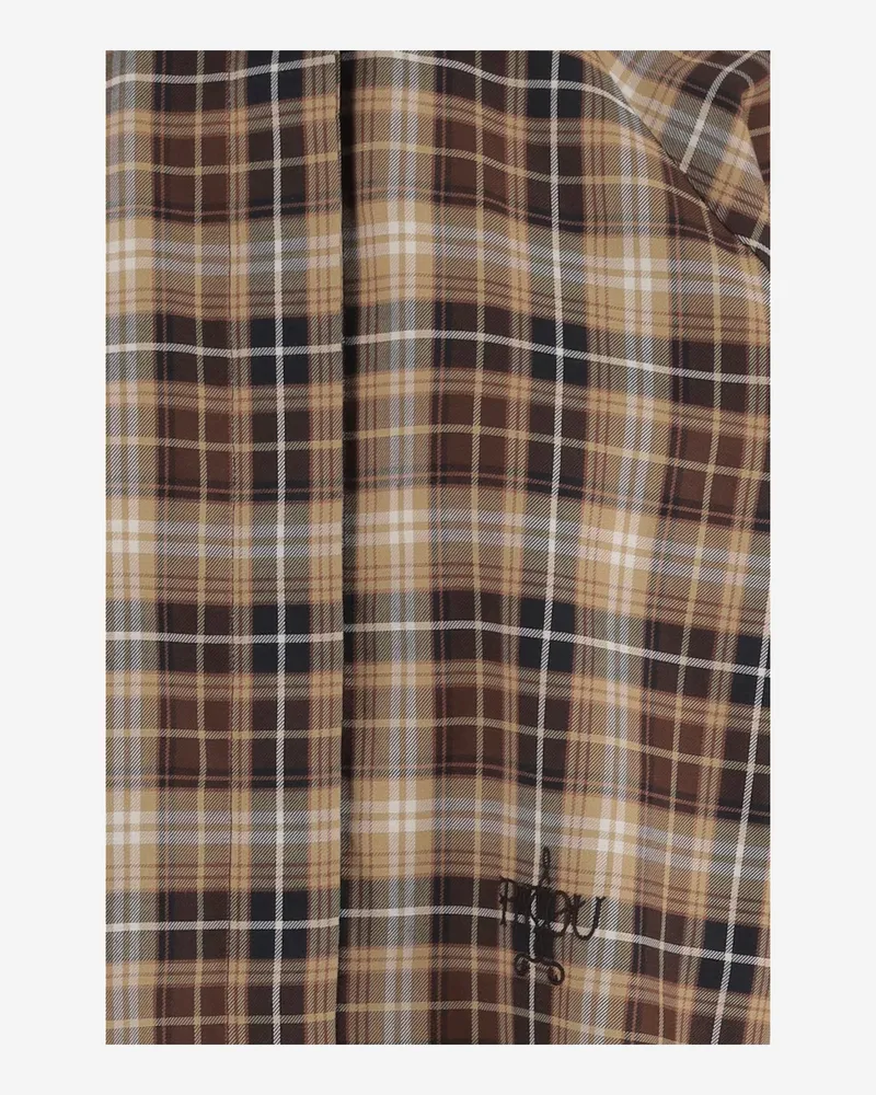 Patou Women's Blouse With Check Pattern Cotton Multicolour Shirt Multicolor