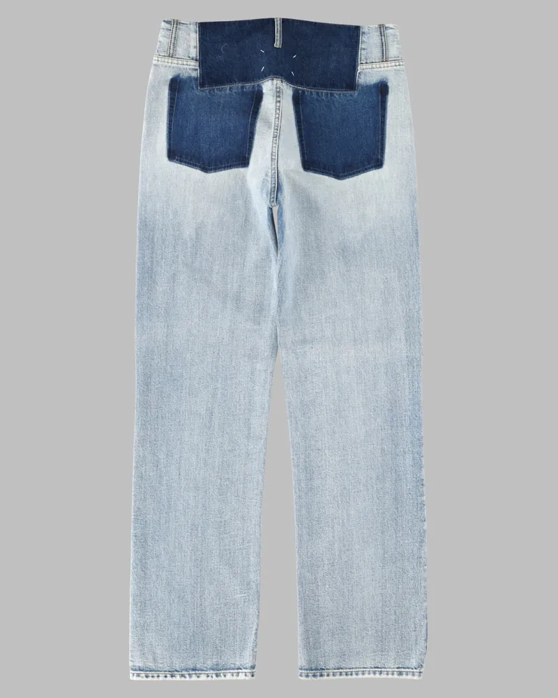 Maison Margiela Straight-Leg Blue Denim Jeans — Blue Blue