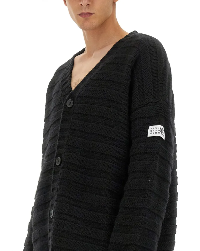 Maison Margiela Virgin Wool Cardigan — Black Black