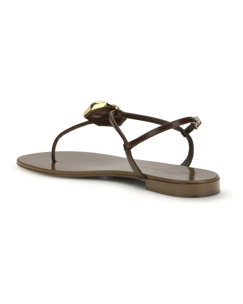 Giuseppe Zanotti Women's Sandals Pia Muse Hot Brown Stainless Steel Brown