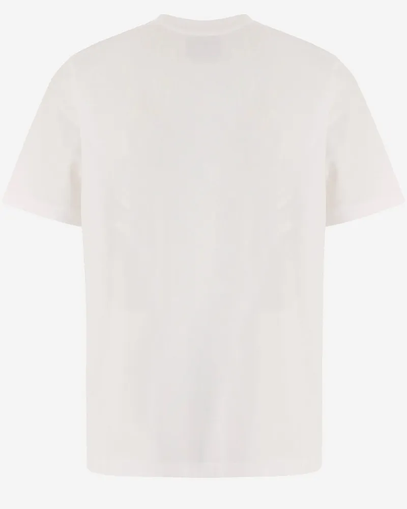 Casablanca Paris Men's Printed Cotton T-Shirt White Organic T-Shirts And Polos White