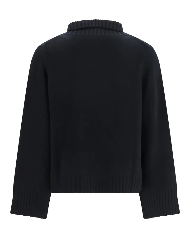 ALLUDE Women's Cashmere Turtleneck Sweater 90 Kashmir-Capra Hircus Kashmir/capra Black