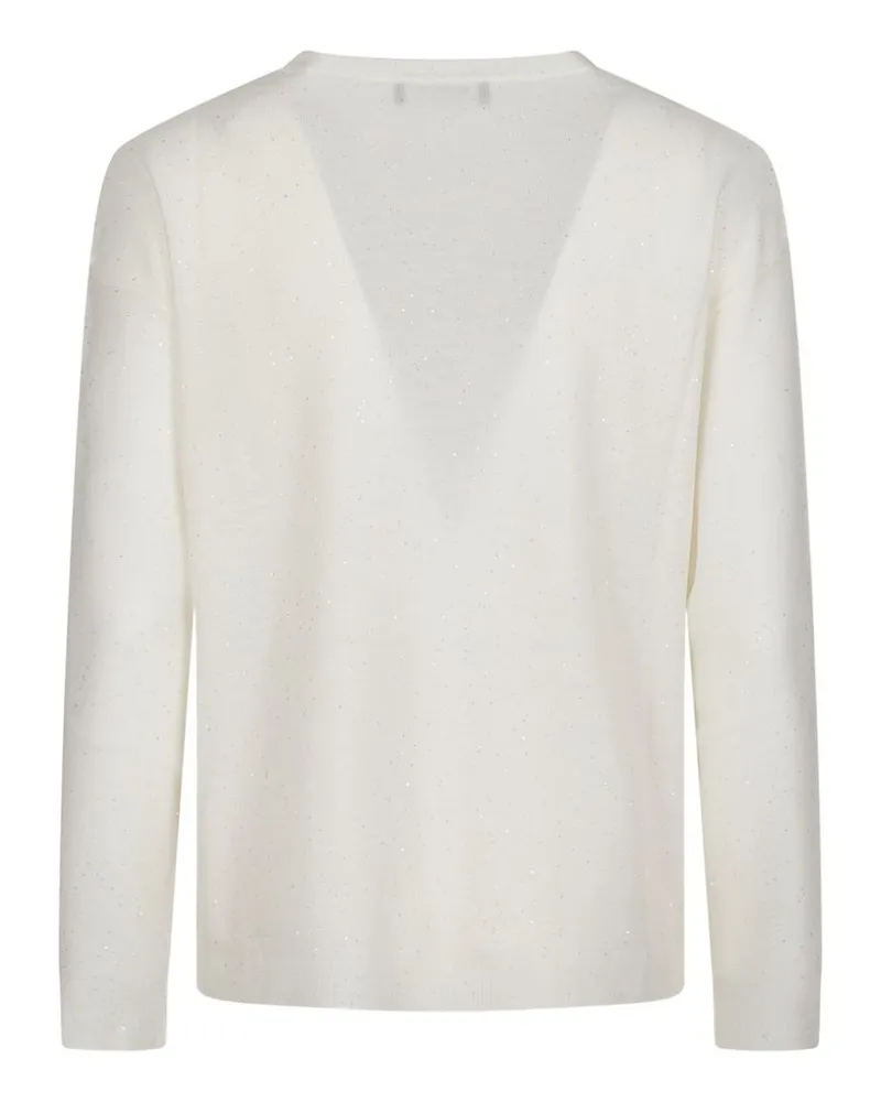 Fabiana Filippi Sequin-Embellished Wool Sweater — White White