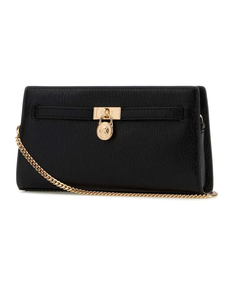 Michael Kors Women's Black Leather Hamilton Crossbody Bag Borse A Mano Black