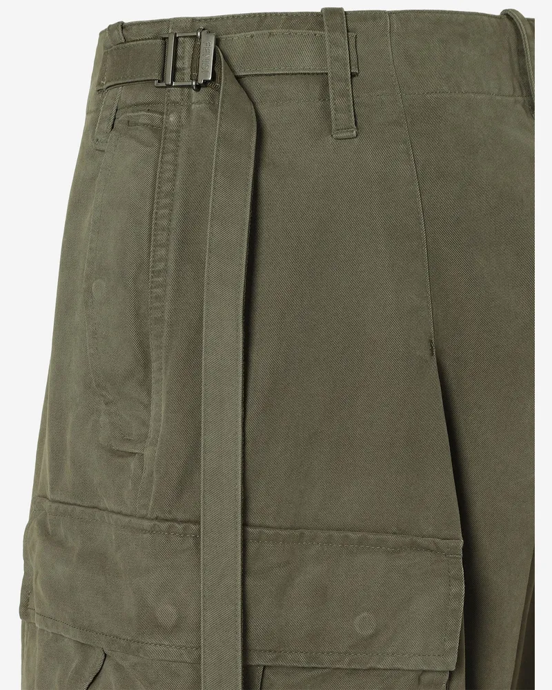 Fendi Cotton Military Utilitarian Cargo Pants — Green Green
