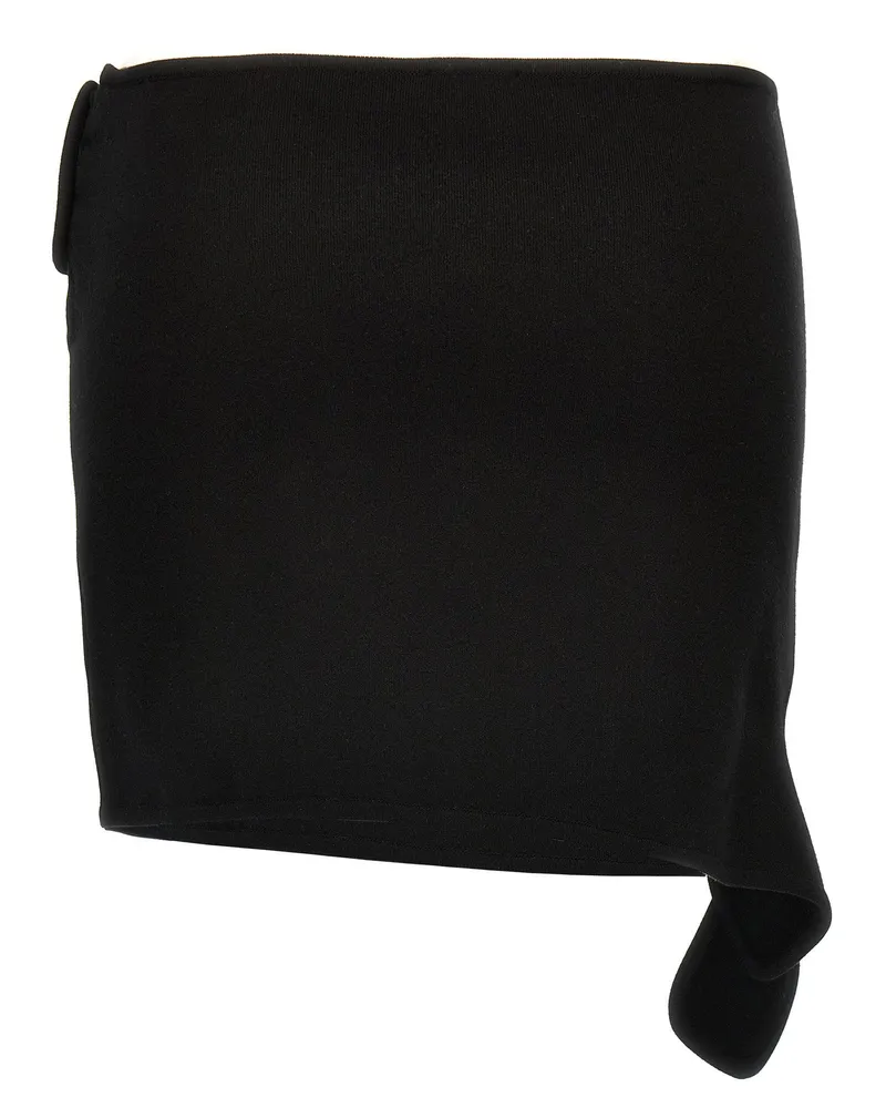 Courrèges Loop Milano Skirt — Black Black