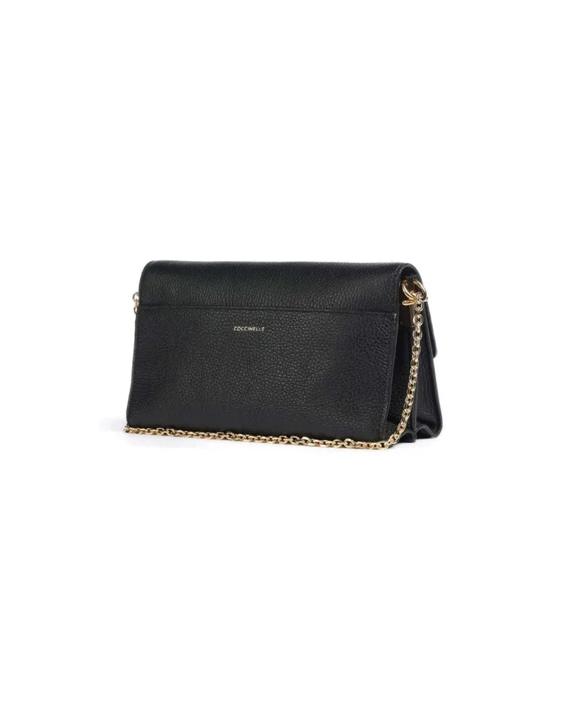 Coccinelle Women's Crossbody Bag Black Cow Leather Crossbody-bags Black
