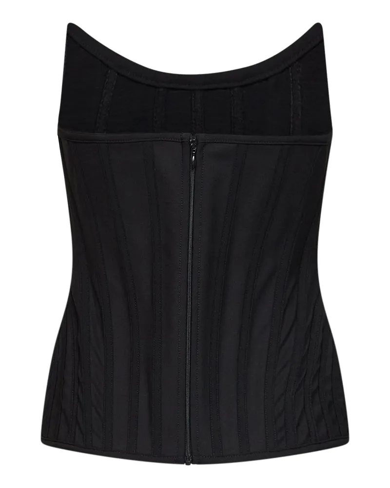 Giuseppe di Morabito Structured Strapless Bustier Top — Black Black