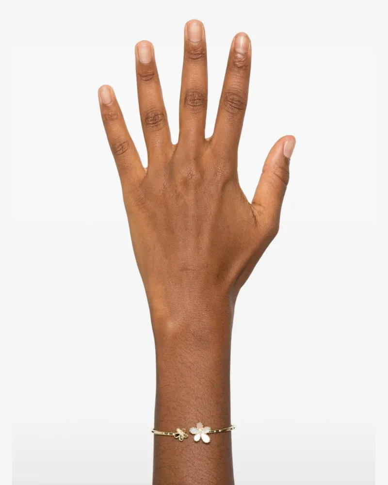 Roberto Coin Women's Yellow Gold Diamond Flower Bracelet Aw25 W Gold