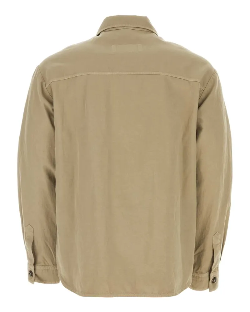 Fay Men Cappuccino Cotton Blend Shirt C807 Exterior: Linen Camicie Beige