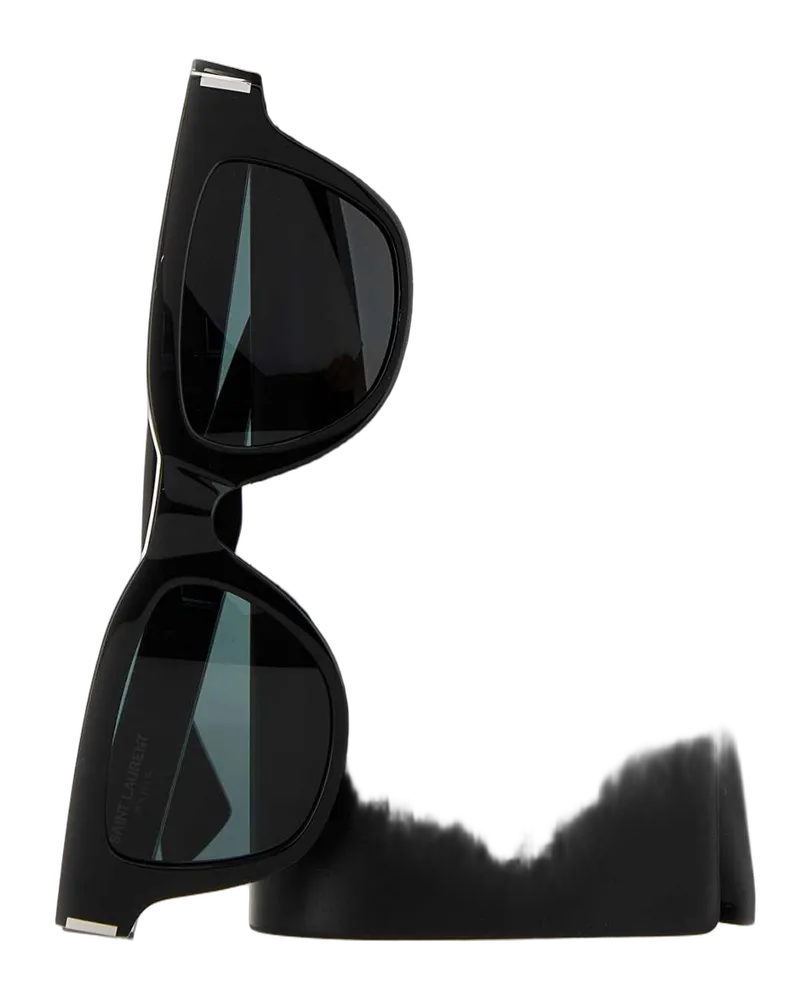Saint Laurent Black&crystalsilverblack Exterior: Acetate Occhiali Da Sole Sunglasses Black