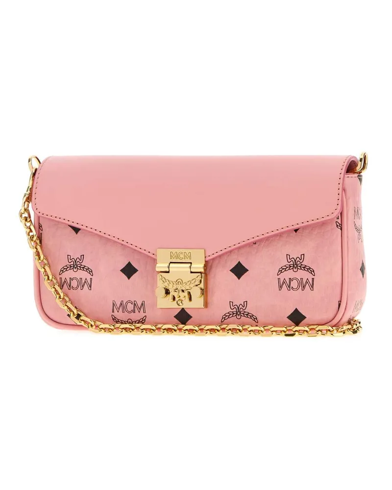MCM Crsby Fabric Bag — Pink Pink