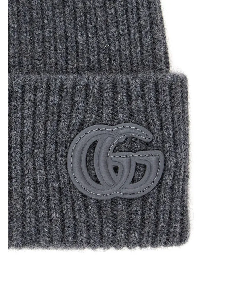 Gucci Men's Beanie Grey Cashmere Hat Gray