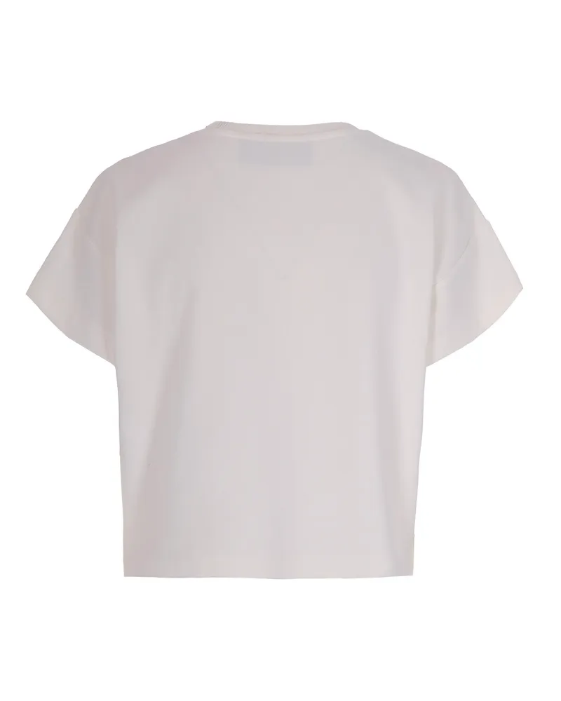 Elisabetta Franchi Women's T-Shirt With 3d Lettering - Chalk Cotton T-Shirts & Jerseys White