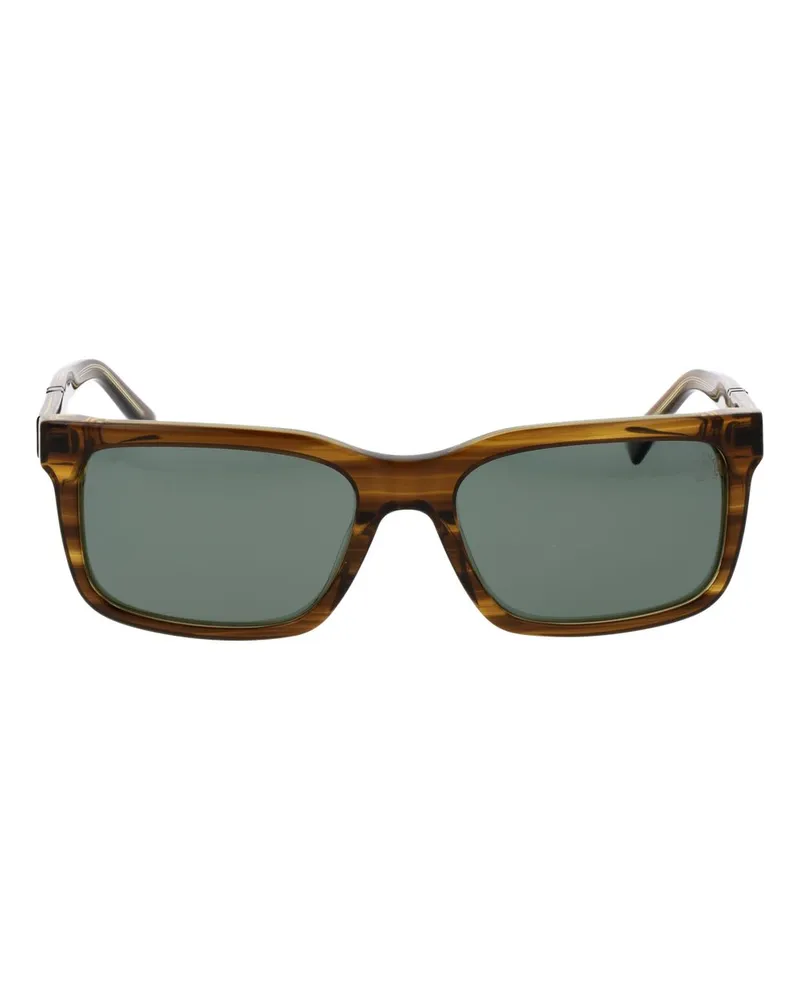 Timberland TI-1066467 Plastic Rectangle Sunglasses — Brown Brown