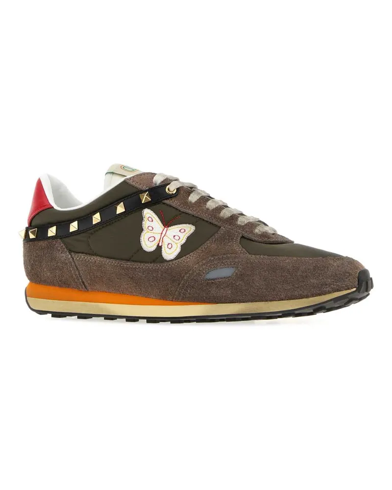 Valentino Garavani Stud Sneakers — Brown Brown