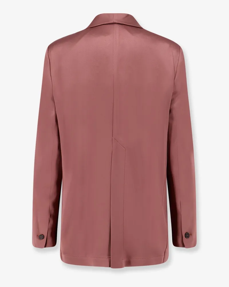 ALYSI Women's Blazer Satin Pink Acetate Blazers Jacket Pink