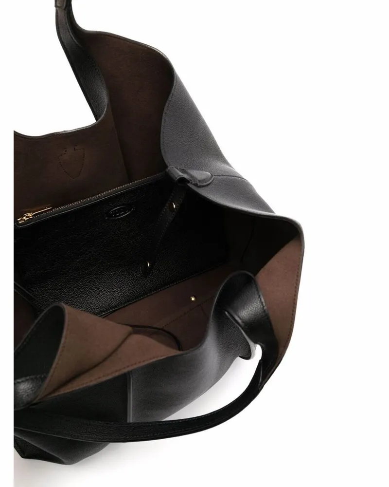 TOD'S Women's Tote Bag T Timeless Black Leather Calf Black