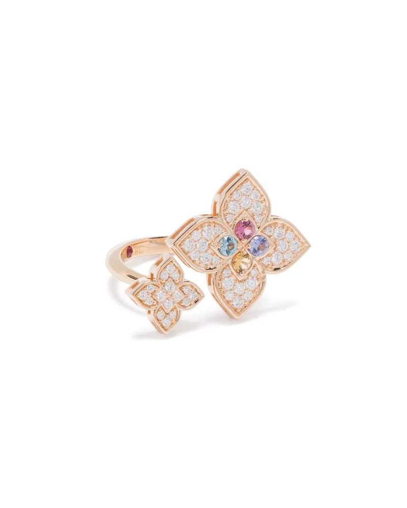 Roberto Coin Women's 18k Rose Gold Venetian Princess Multi-Stone Ring Ss25 W Rose