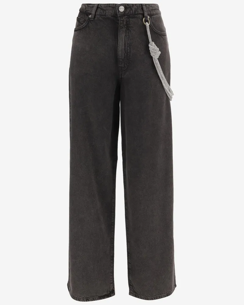 Pinko Women's Trousers Lauryn Lyocell-Cotton Black Black