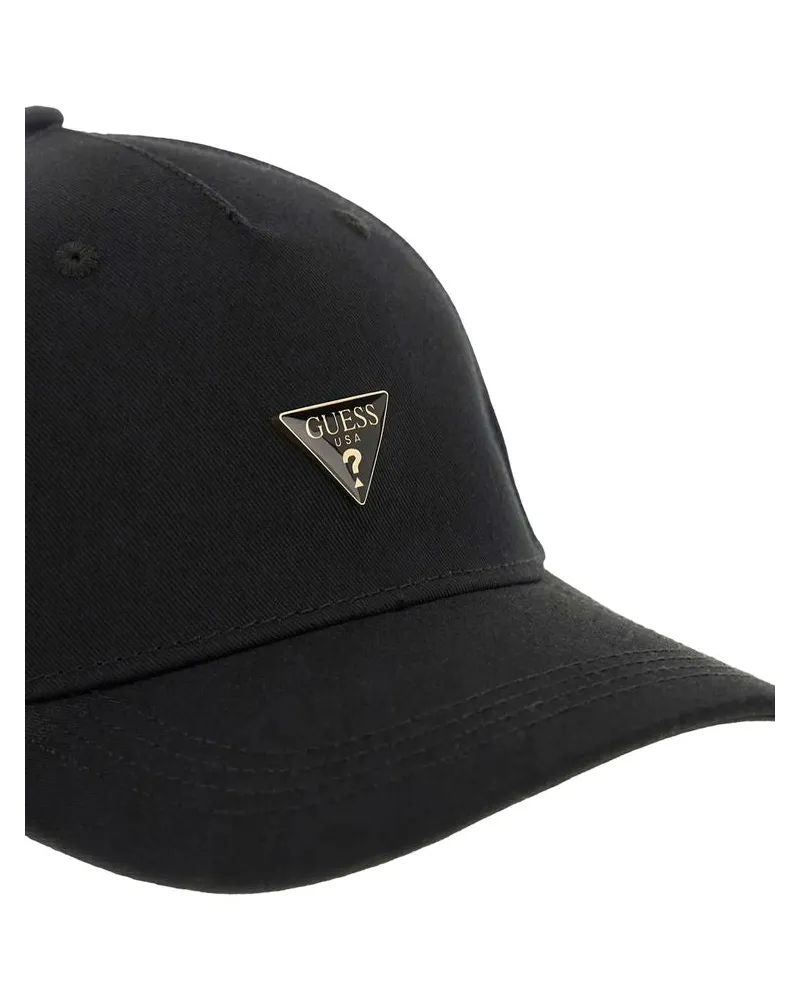 Guess AW5608 Cotton Gabardine Baseball Cap — Black Black