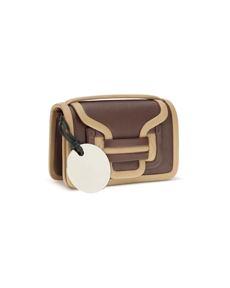 Pierre Hardy Women's Brown Calf Leather Bos Taurus Shoulder Bag Brown