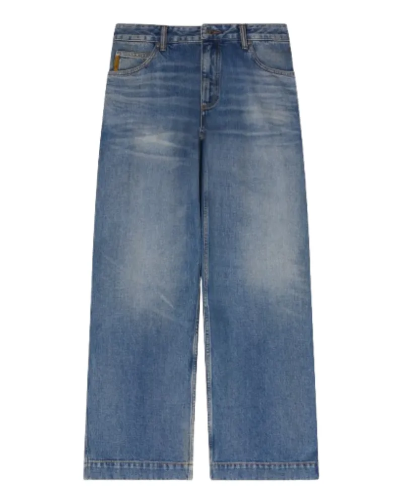 Emporio Armani Men's Jeans Wide Fit Blue Cotton Blue