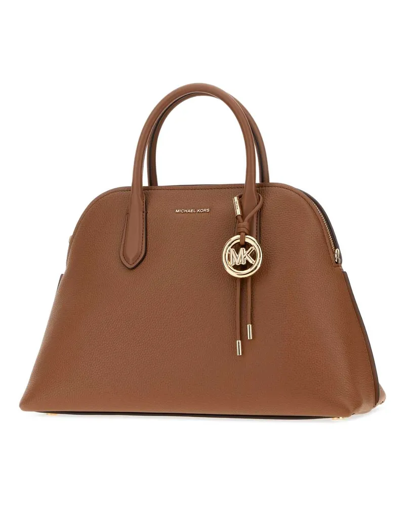 Michael Kors Women's Brown Leather Freddie Shopping Bag Luggage Borse A Mano Brown
