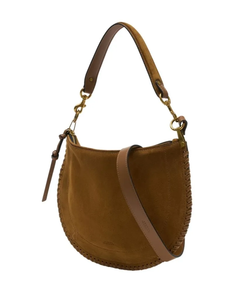 Isabel Marant Women's Oskan Soft Zip Shoulder Bag -  Leather Brown Calfskin Crossbodies Brown