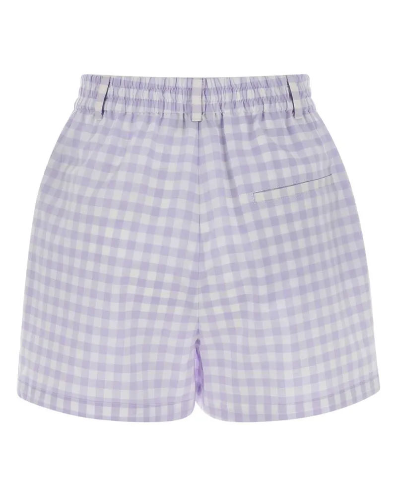 Moschino Women's Embroidered Cotton Shorts Fantasiaviola Exterior Purple