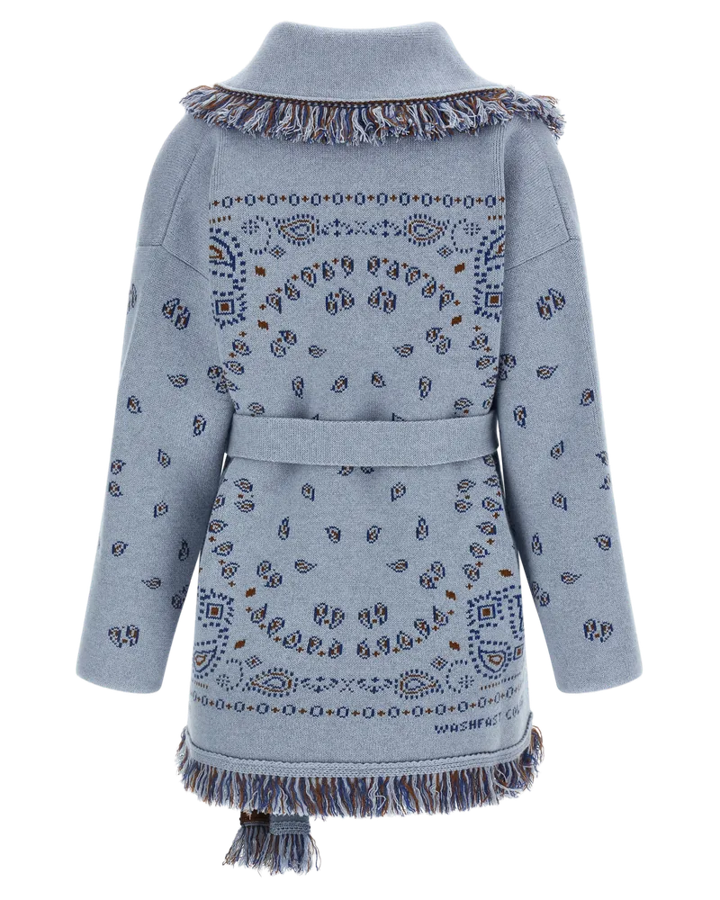 Alanui Women's Blue Cashmere Cardigan Clothing Blue