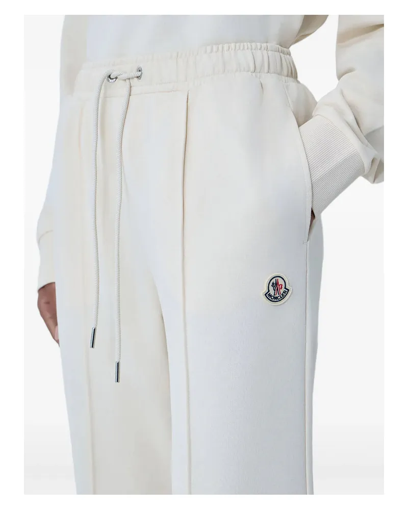 Moncler Drawstring Cotton Trousers — White White