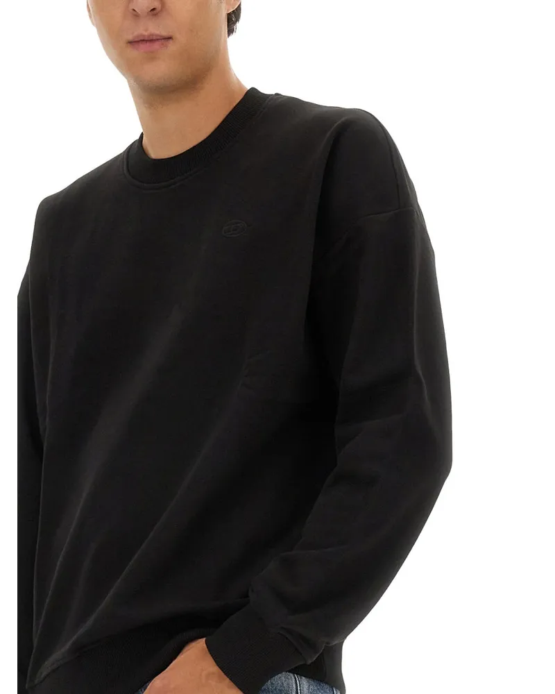 Diesel Cotton Sweatshirt — Black Black