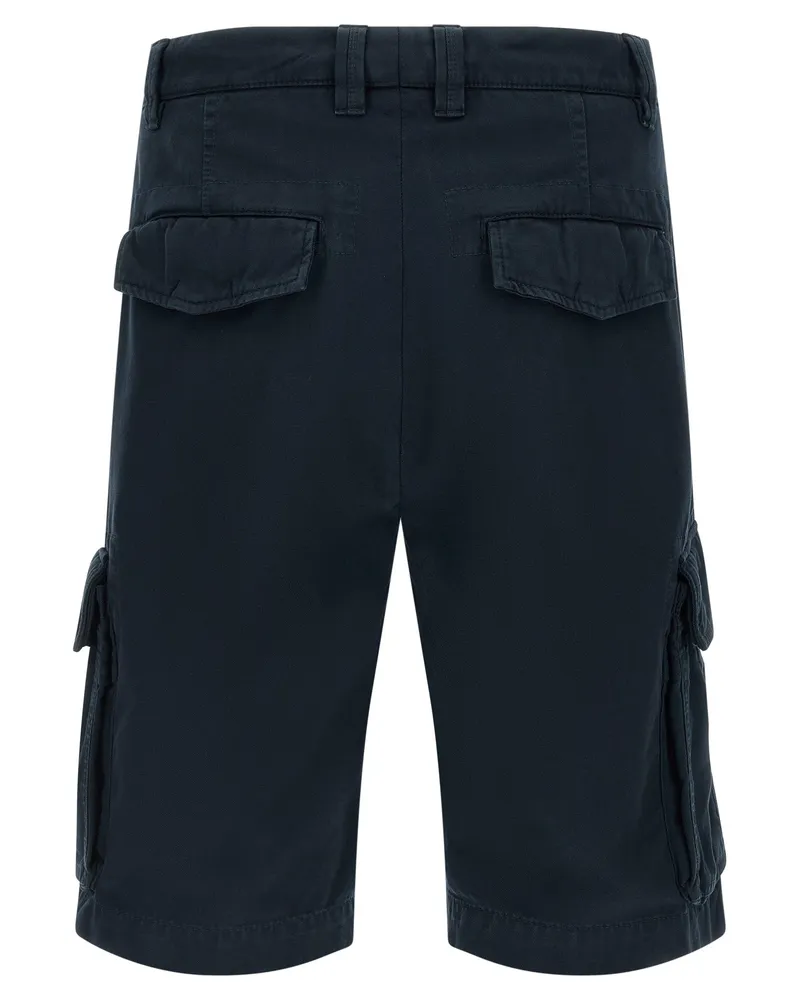 Brunello Cucinelli Men's Blue Cotton Bermuda Shorts Navy