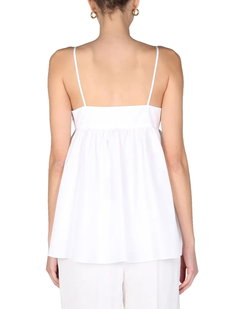 ASPESI Cotton Poplin Blouse — White White