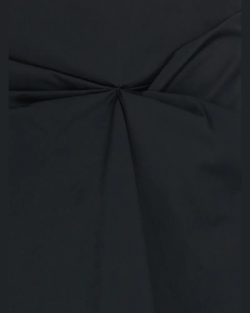 Max Mara Women's Skirt With Bow Detail Black Cotton Black