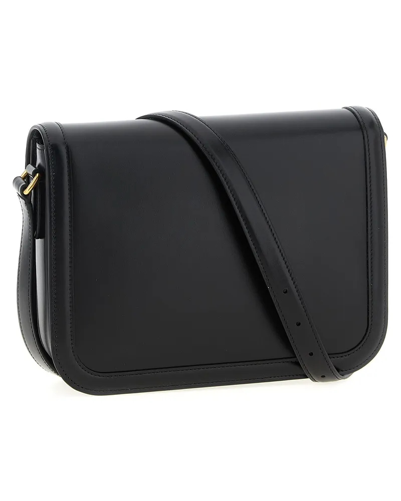 Valentino Garavani Unisex Black Calfskin Shoulder Bag Black