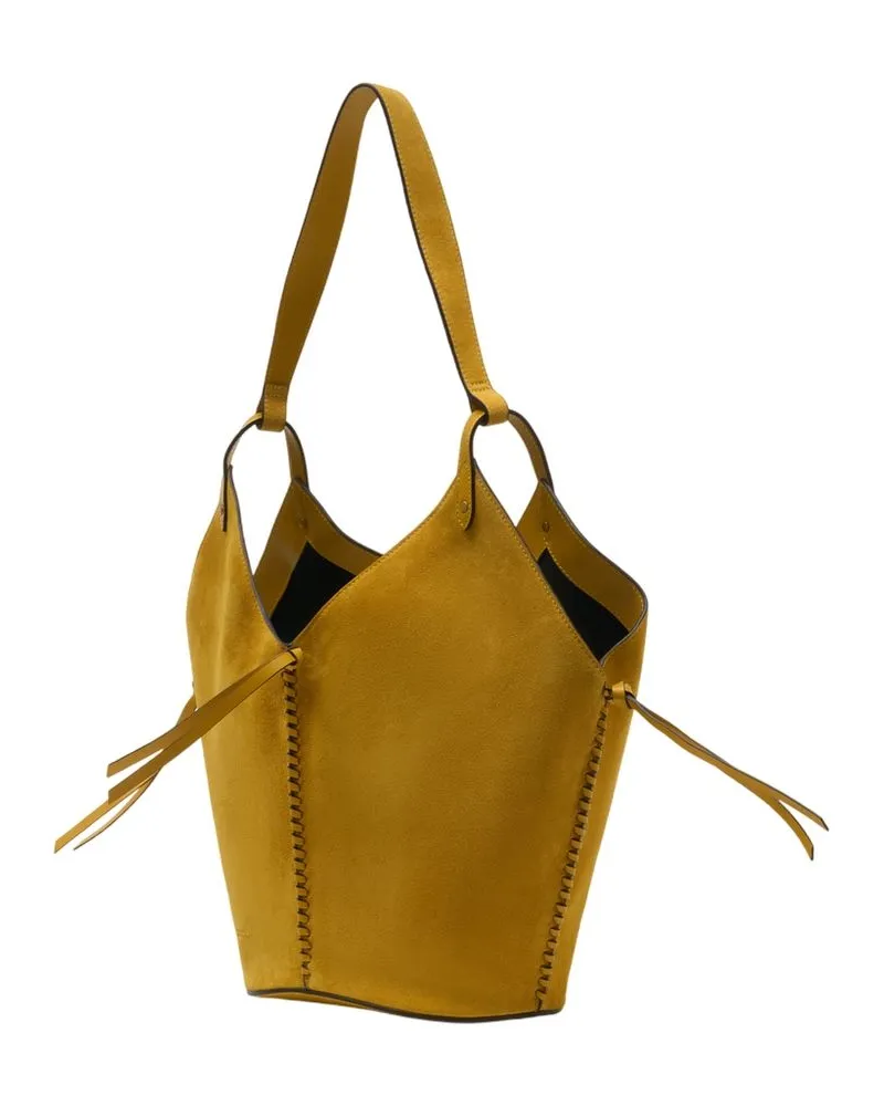 Isabel Marant Women's Tampa Tote Bag -  Leather Yellow Calfskin Totes-Shopping-Bags Yellow