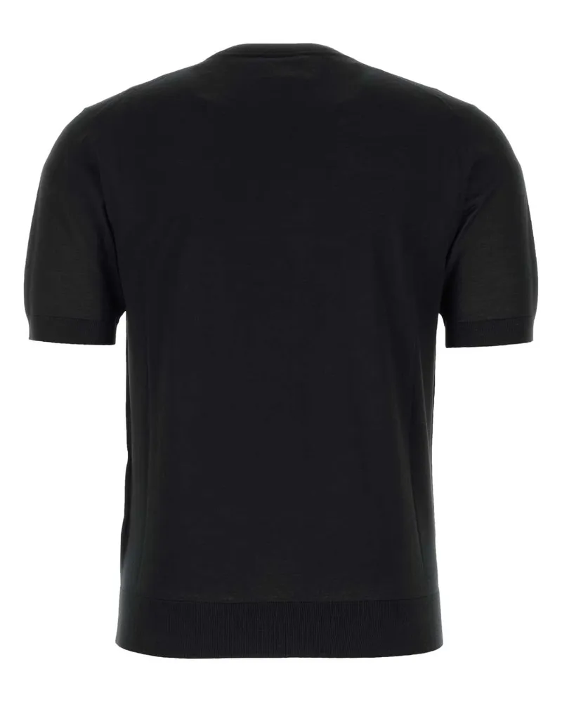 Prada Men's Black Wool T-Shirt F0002 Black