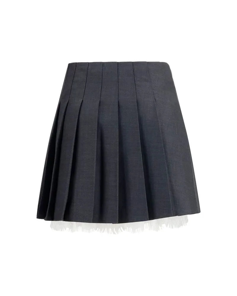 Self-Portrait Women's Gray Polyamide Mini Skirt Gray