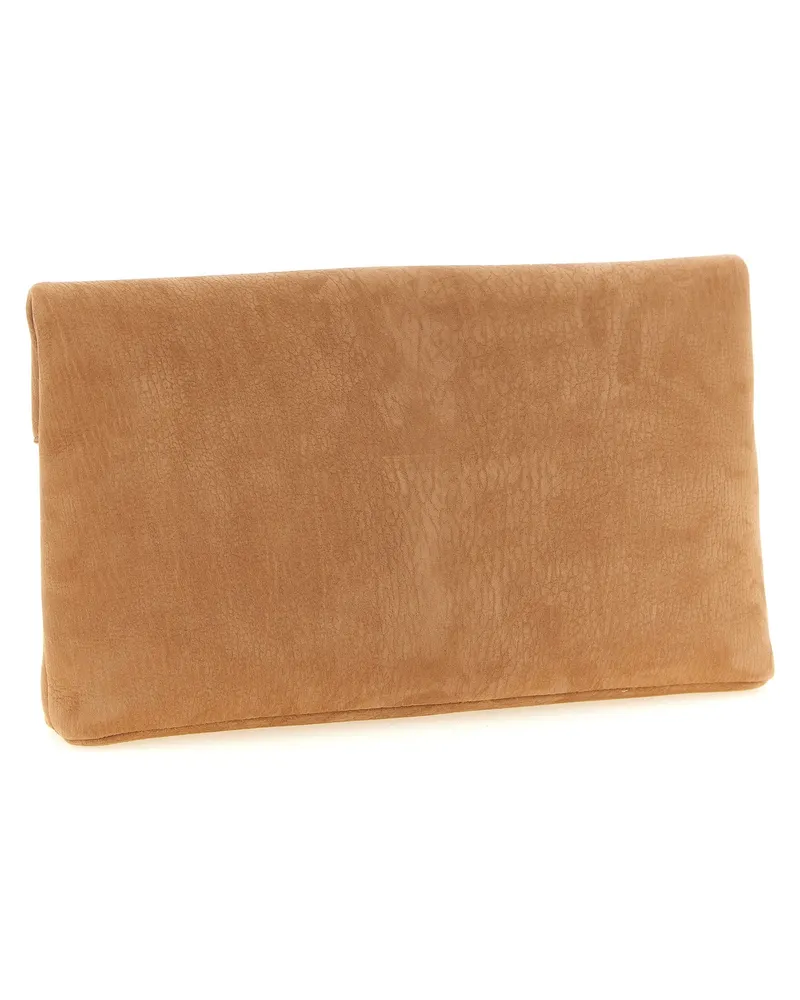 Saint Laurent Women's Envelope Maxi Clutch Brown Lamb Leather Brown