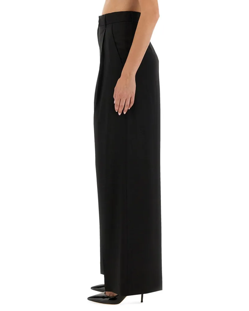SPORTMAX Virgin Wool Trousers — Black Black