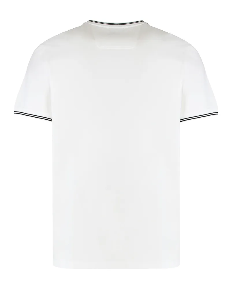 HUGO BOSS Men Crew Neck Cotton T-Shirt White T-Shirts And Polos White